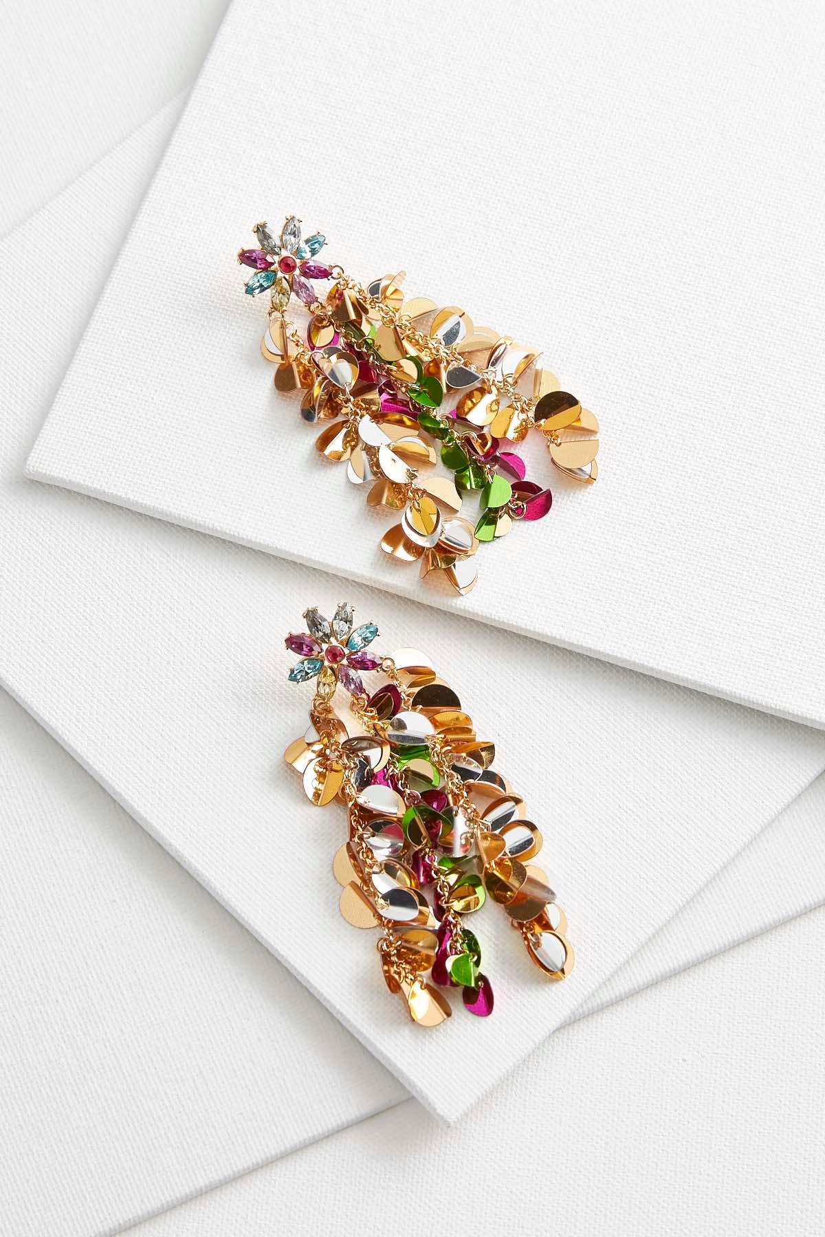 Flower Sequin Earrings