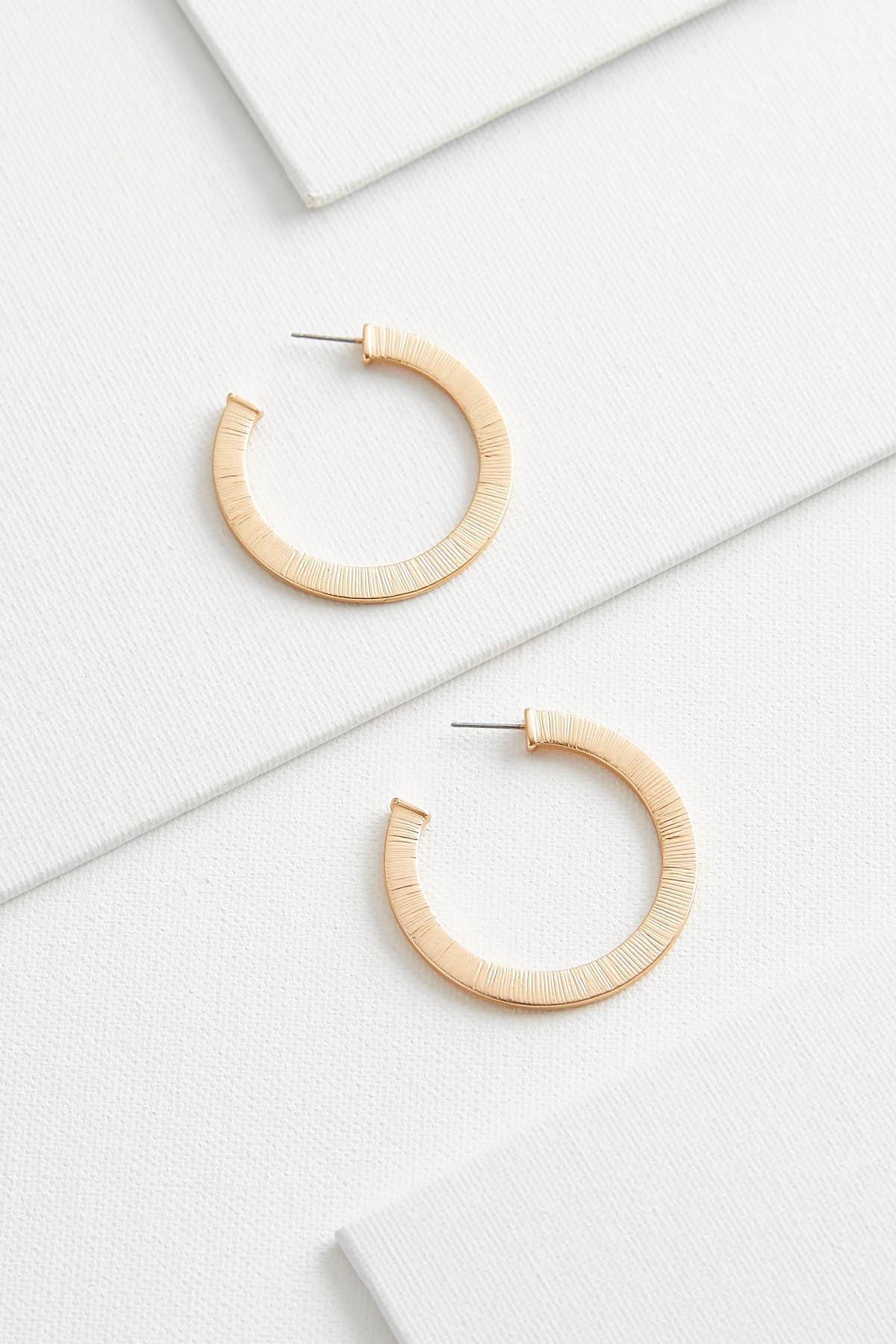 Flat Brushed Metal Hoops