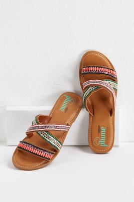 global beaded sandals