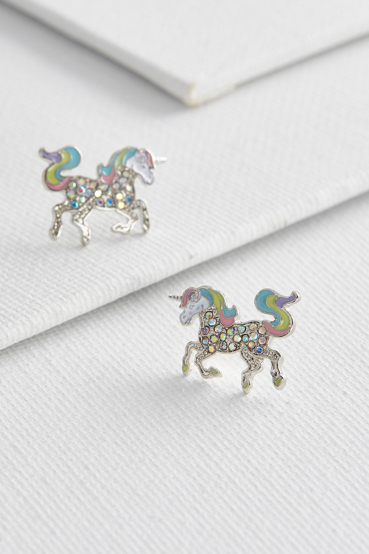 Shimmering Unicorn Studs