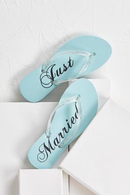 just married flip-flops