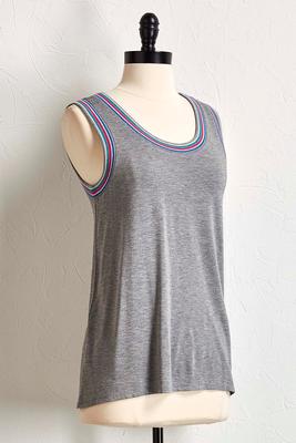 solid stripe trim tank