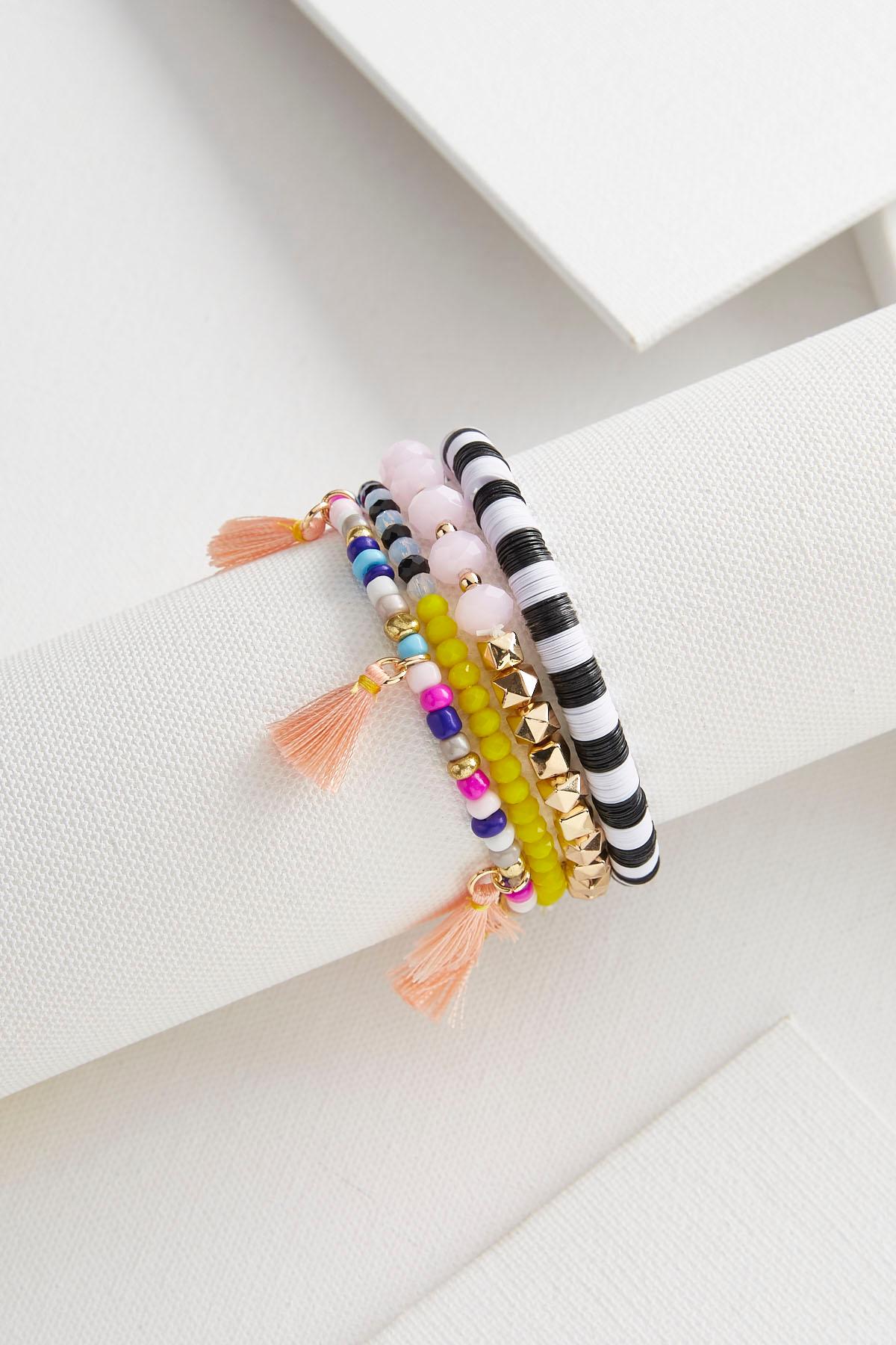 Tassel Stretch Bracelet Set