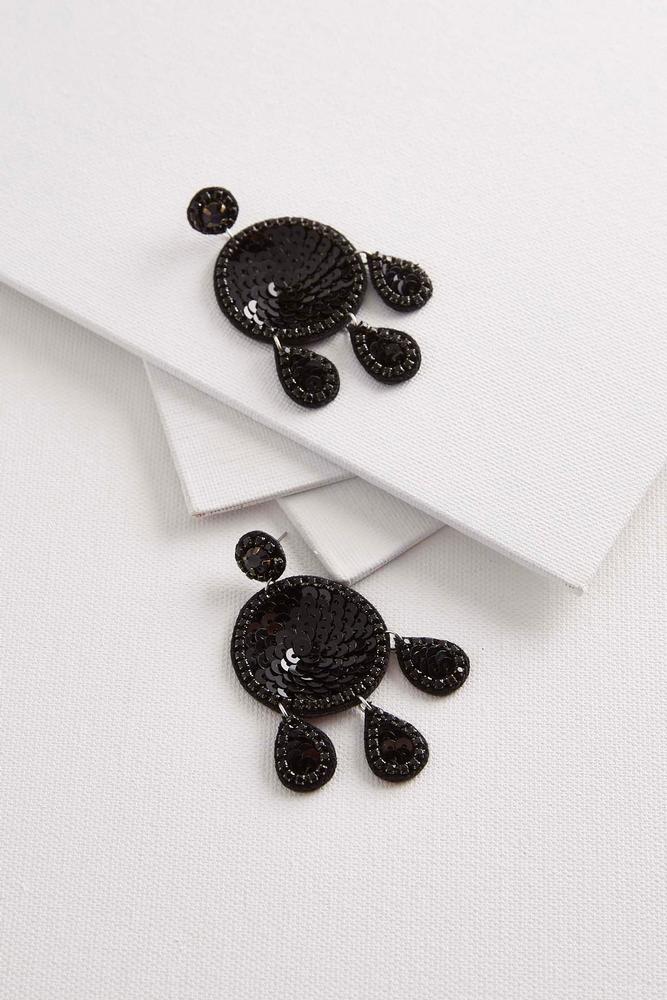 Felt Sequin Circle Earrings