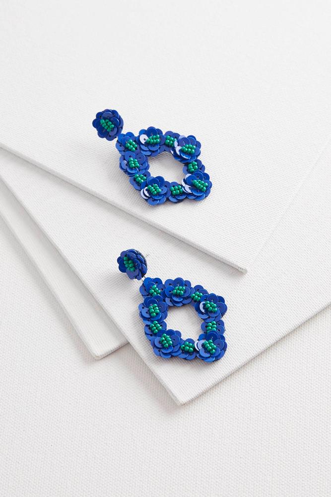 Sequin Flower Earrings