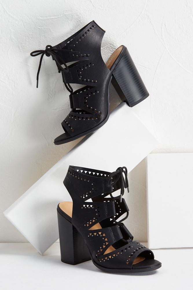 Studded Lace Up Shooties