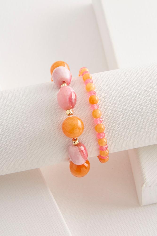 Semi- Precious Stretch Bracelet Set