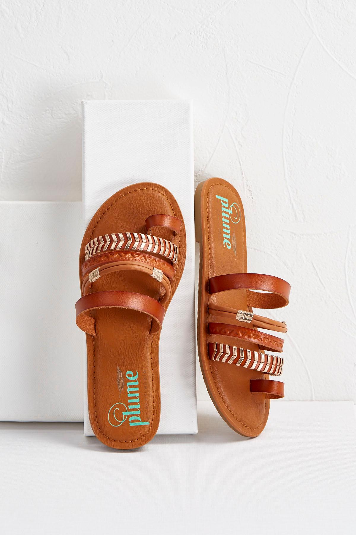 Embellished Toe Ring Sandals