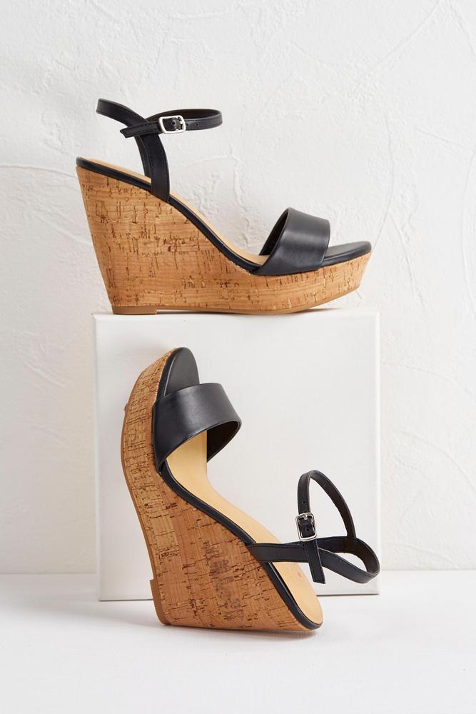 Strappy Cork Wedges