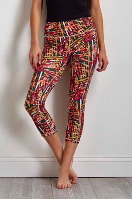 tropical print leggings
