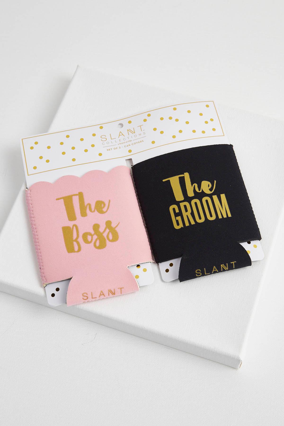 Boss And Groom Koozie Set