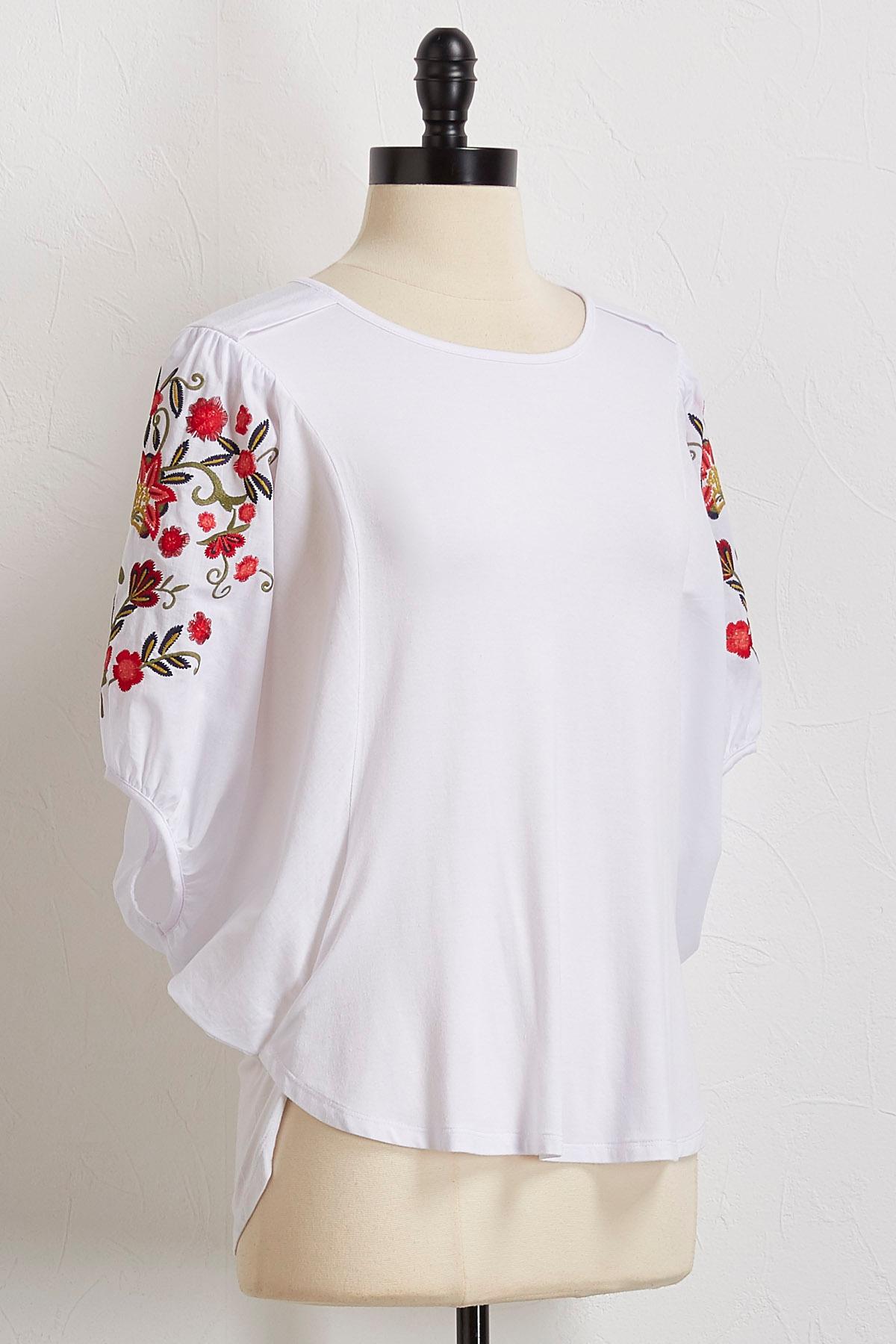 Poplin Balloon Sleeve Top