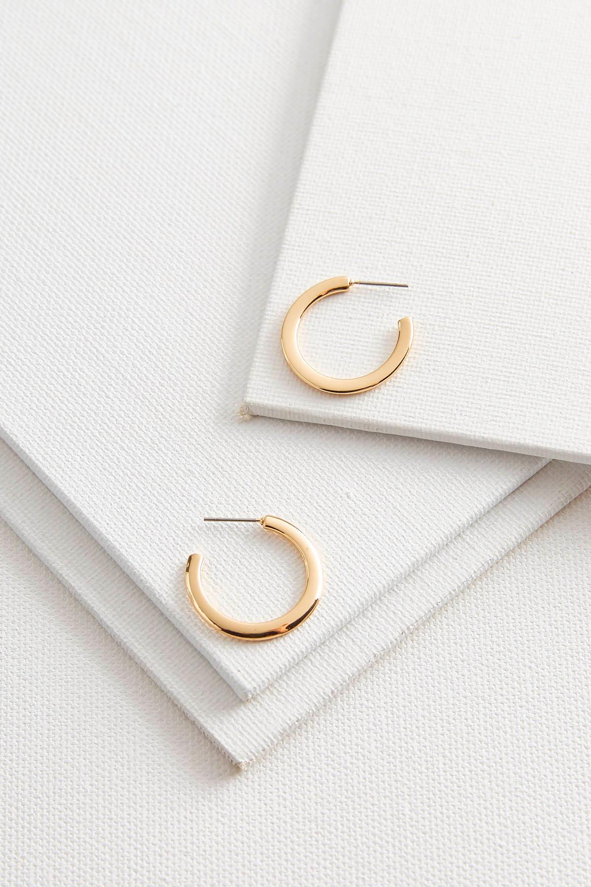 Small Flat Metal Hoops