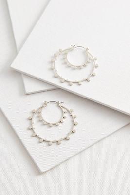 dotted double hoop earrings