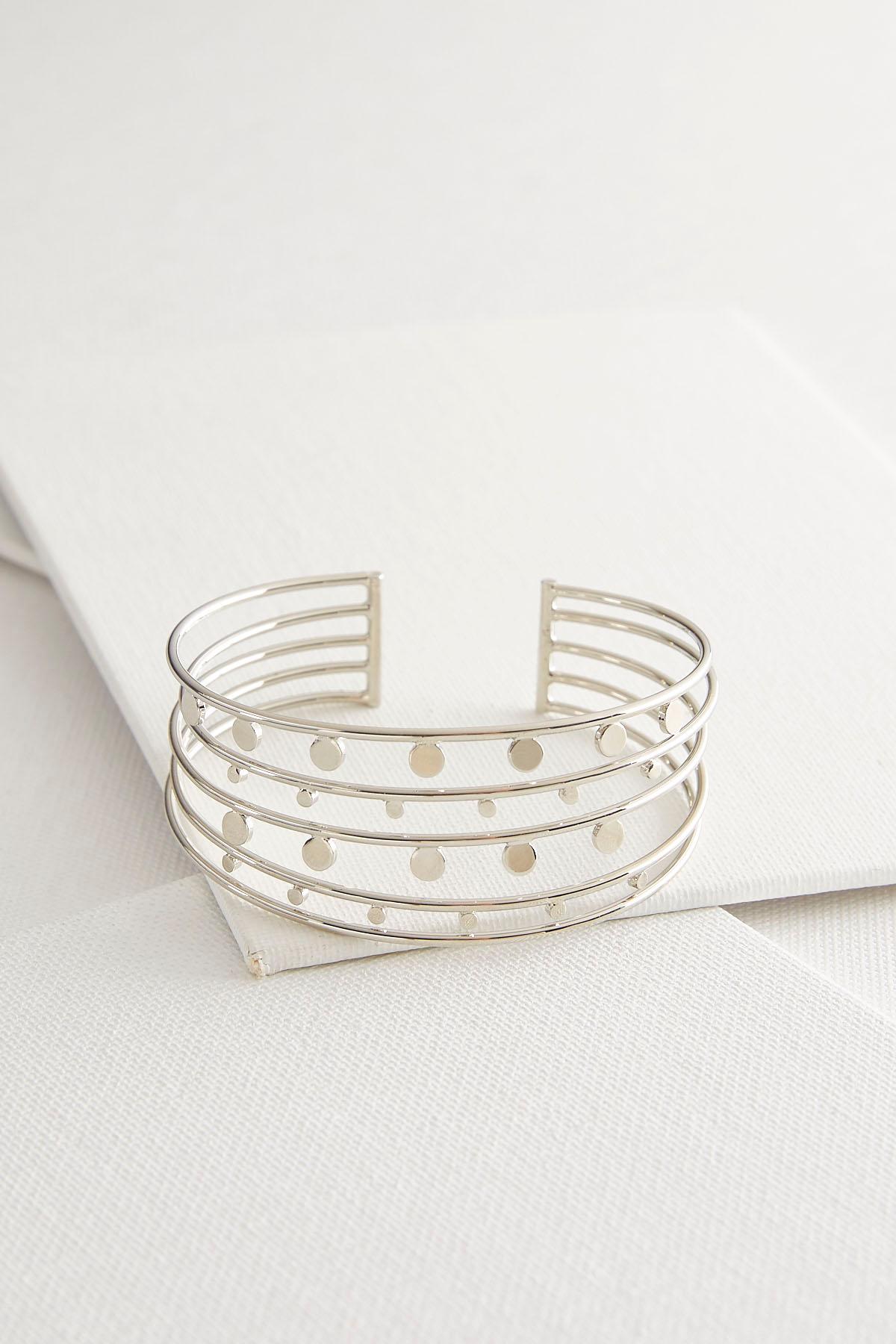 Dotted Multi Row Metal Cuff