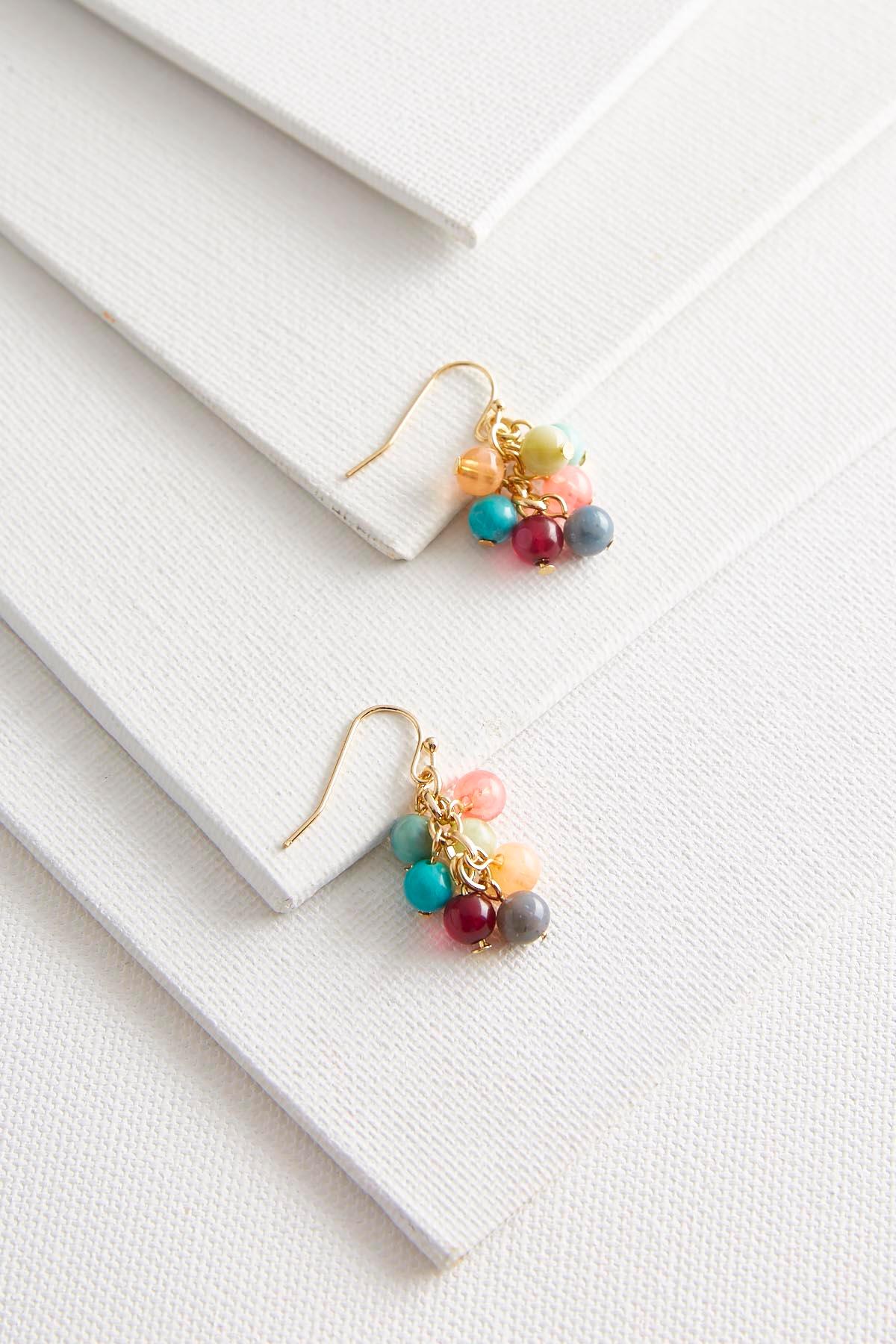 Colorful Bead Dangle Earrings