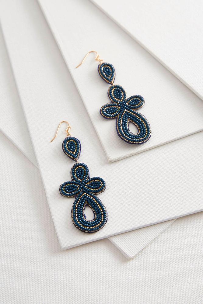 Beaded Fabric Back Earrings