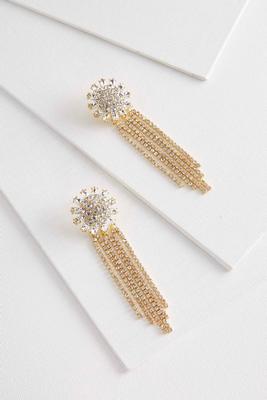 rhinestone floral statement earrings