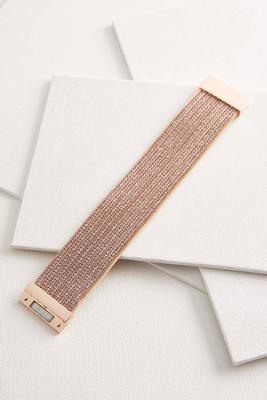 sparkly faux leather magnetic bracelet
