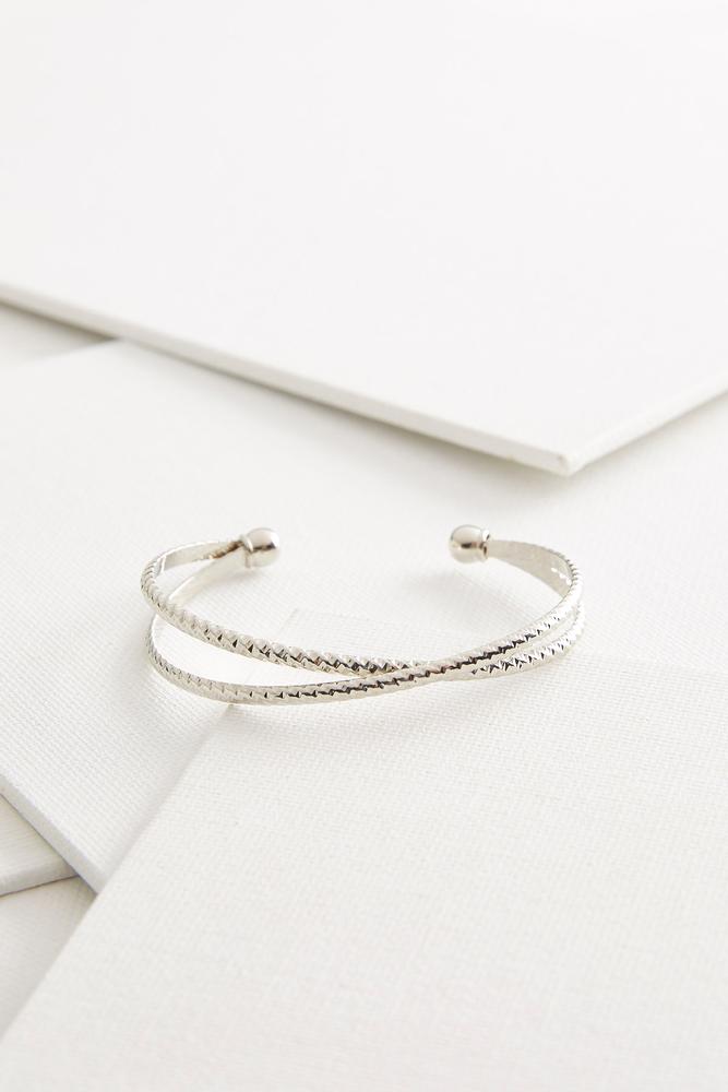 Criss Cross Metal Cuff Bracelet
