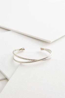 criss cross metal cuff bracelet
