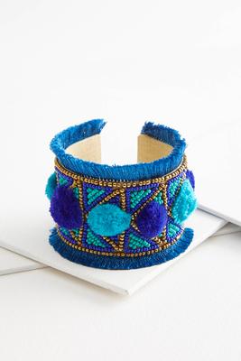 embellished ocean blue cuff