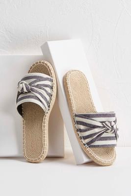 striped canvas slides