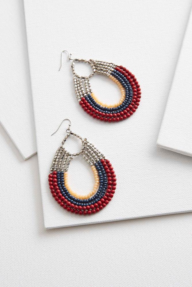 Colorblock Beaded Earrings