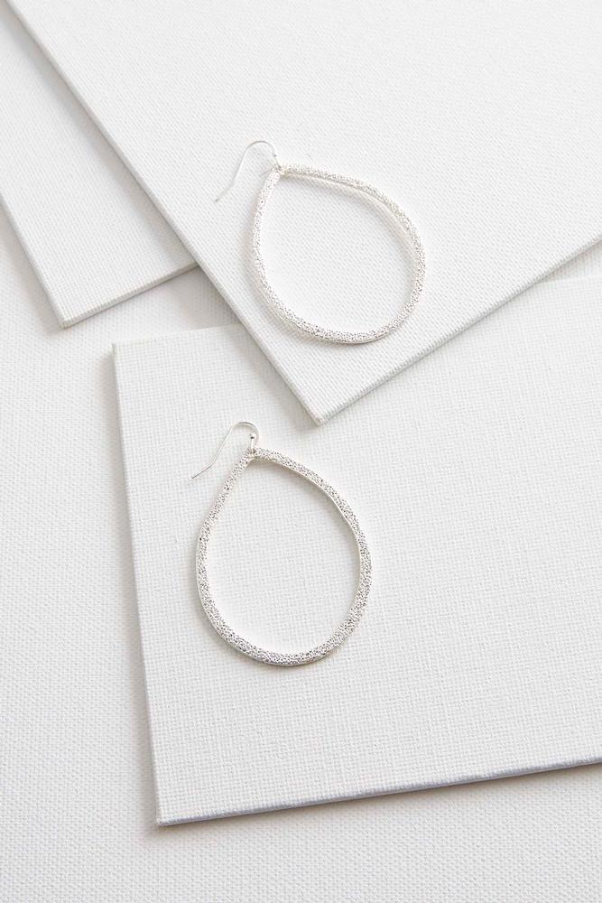 Large Shimmery Tear Shaped Earrings