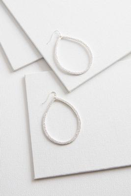 large shimmery tear shaped earrings