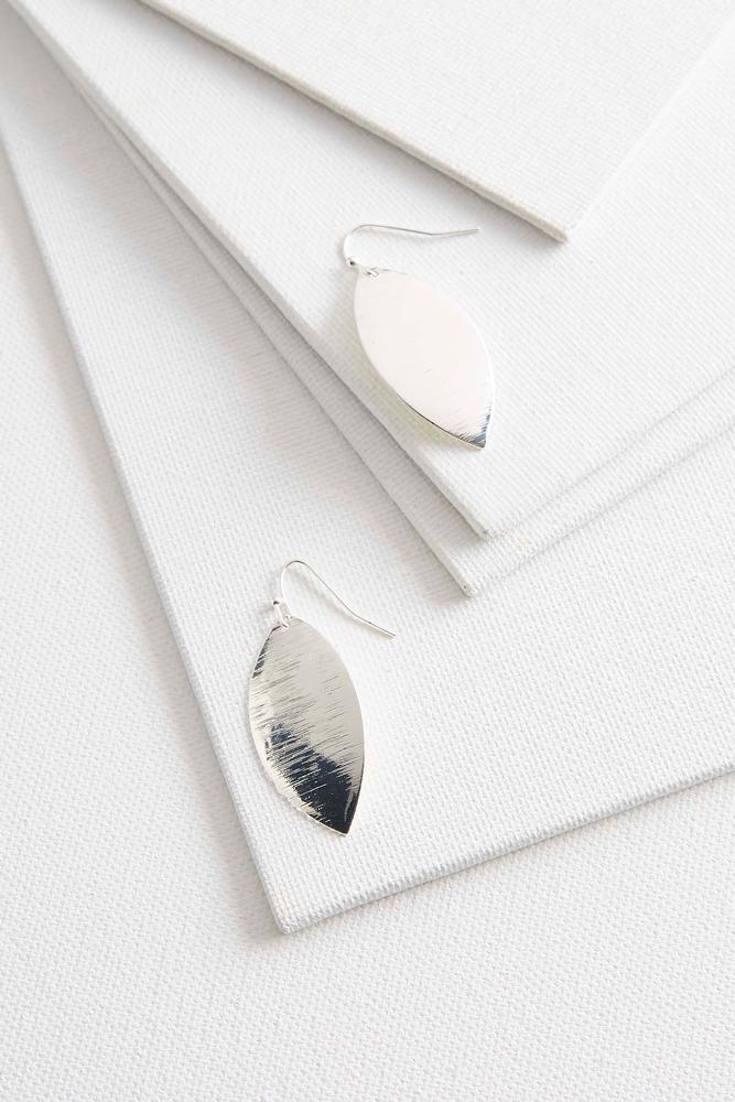 Brushed Metal Dangle Earrings