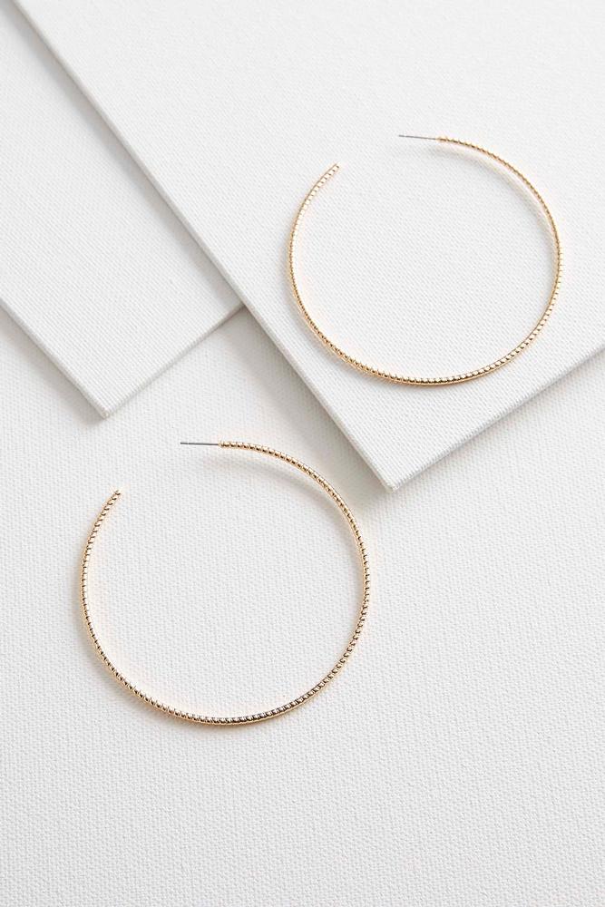 Large Diamond Cut Hoops