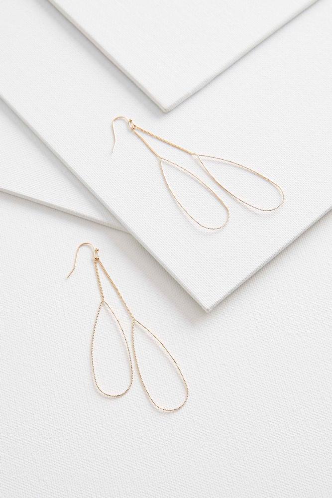 Versona Delicate Linear Tear Shaped Earrings Delicate Linear Tear Shaped Earrings