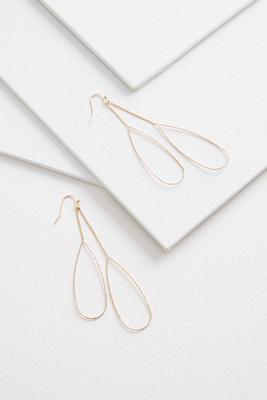 delicate linear tear shaped earrings