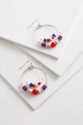 tiered beaded hoops