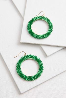 woven seed bead hoops