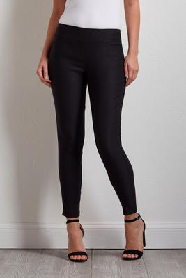 solid black bengaline pants