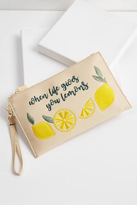 when life gives you lemons wristlet