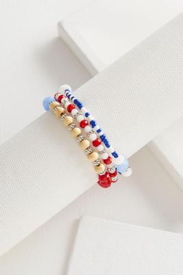mixed bead stretch bracelet set