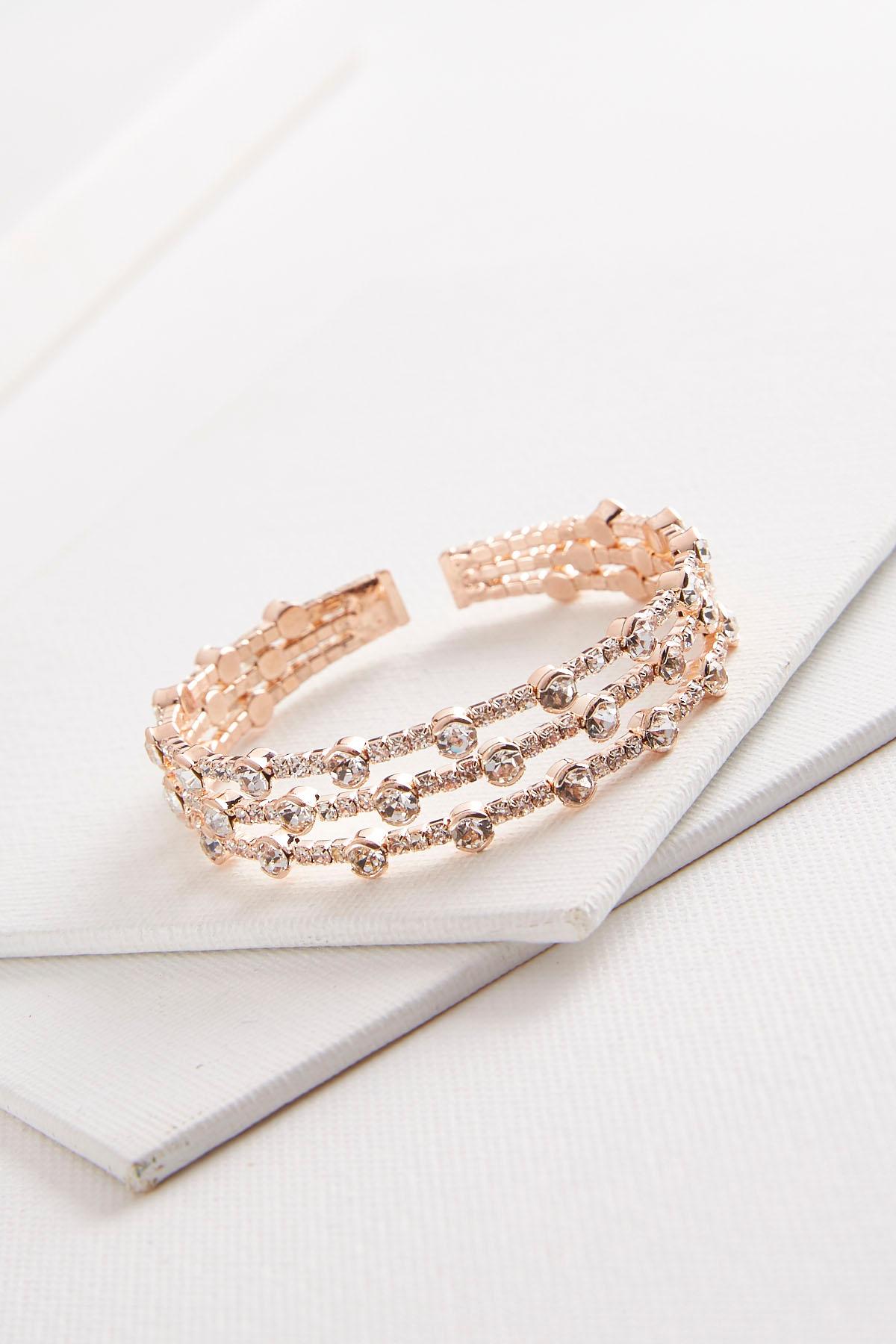 Multi Row Rhinestone Cuff