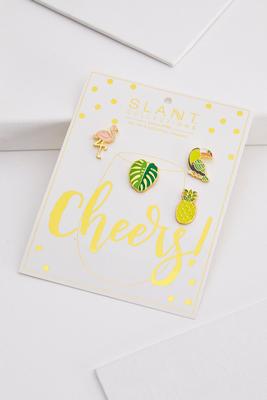 tropical drink charm set