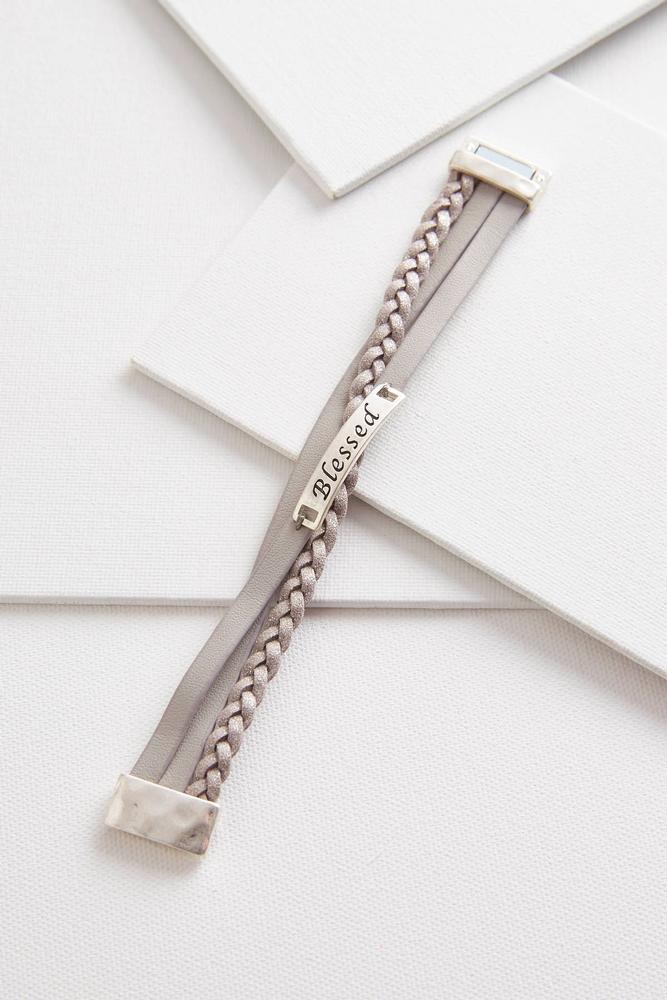 Blessed Faux Leather Bracelet