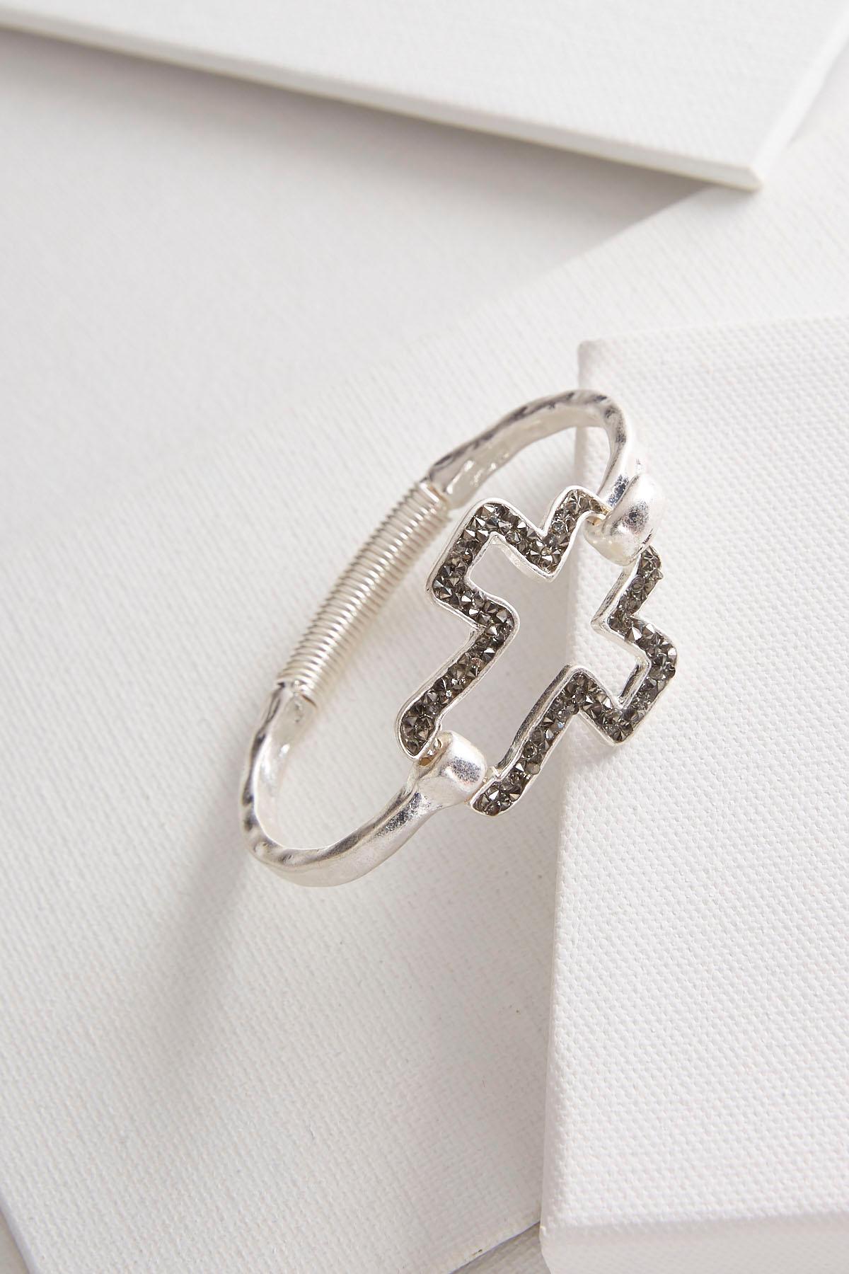 Crushed Stone Cross Bracelet