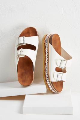 embellished flatform sandals