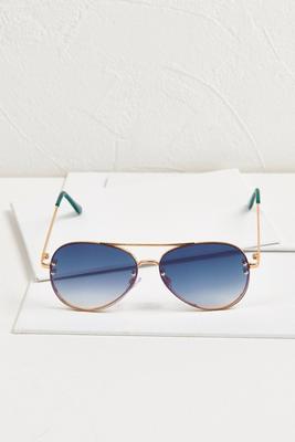 rimless ombre aviators