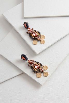 shaky bead disk earrings