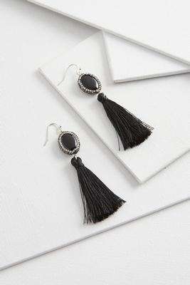rhinestone semi-stone tassel earrings