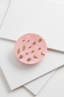 bird and leaf earring set