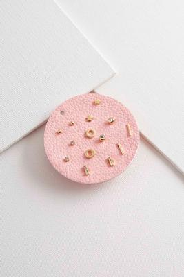 star and circle earring set