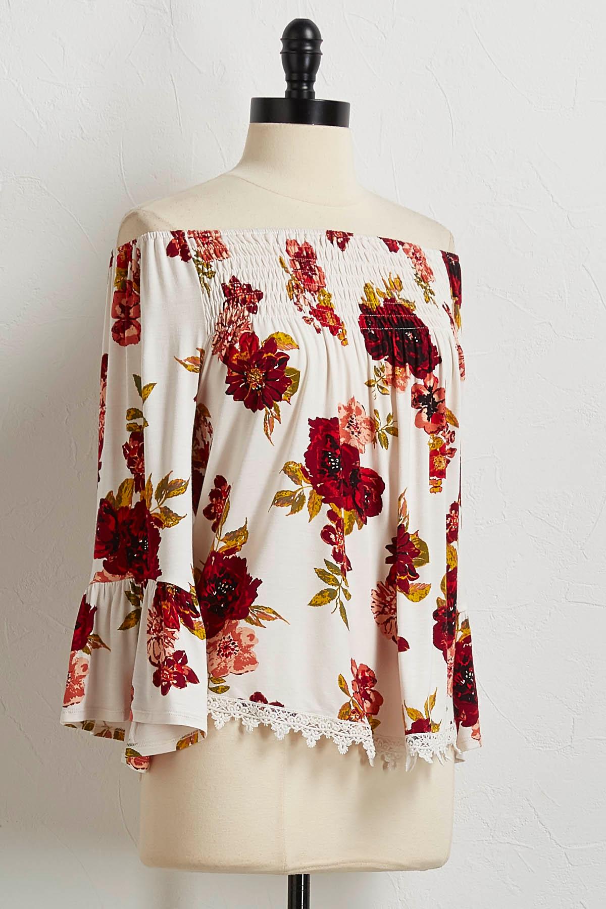 Romantic Off The Shoulder Top
